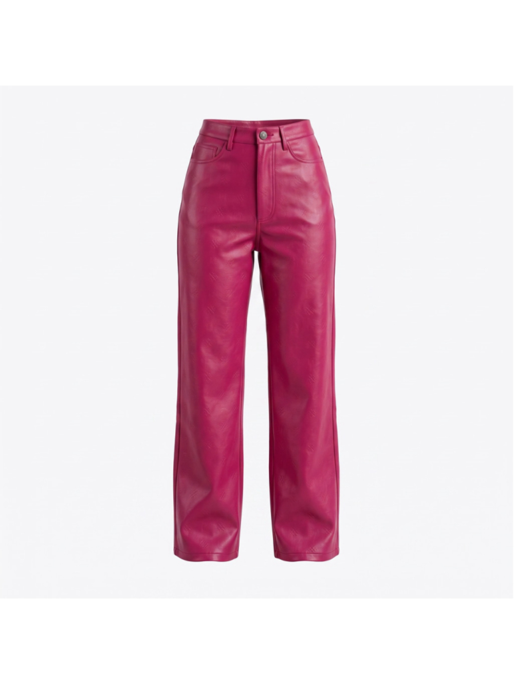 ROTATE Birger Christensen Rotie Fuchsia Purple Embossed Faux Leather Pants 34 NW